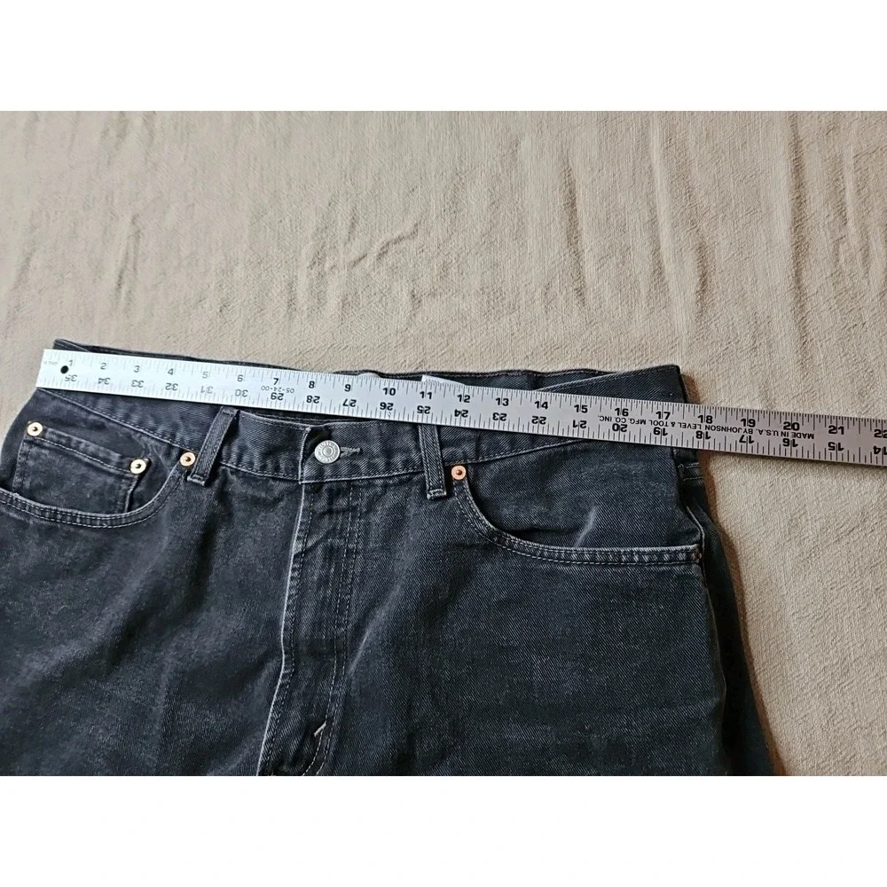 Levis 505 Black Jeans 38x30‎ Straight Fit Denim Classic Five Pocket Vintage